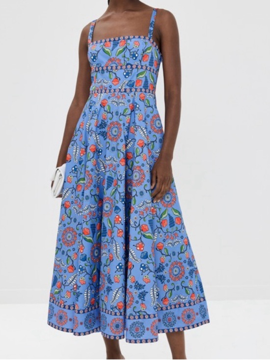 Hill House Dresses & Skirts - Hill House NWT The Margot Blue Red Swedish Floral Midi Dress S